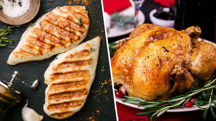 مقایسه گوشت مرغ با گوشت بوقلمون برای بدنسازی